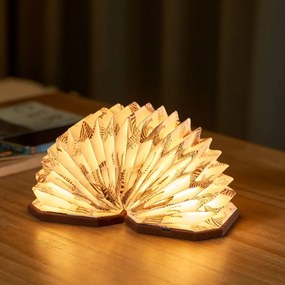 Tmavohnedá svetelná dekorácia na USB Velvet Accordion – Gingko