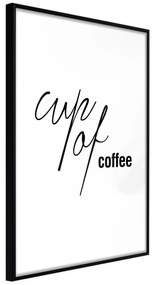 Artgeist Plagát - Cup of Coffee [Poster] Veľkosť: 40x60, Verzia: Zlatý rám s passe-partout