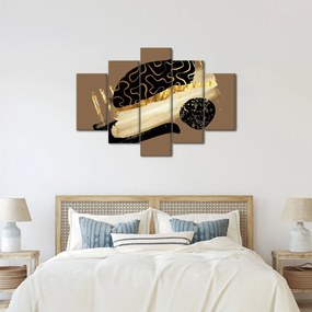 Obraz - Abstrakcia golden brown N⁰3 (150x105 cm)