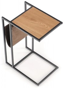 Odkladací stolík COMPACT zlatý dub/čierny