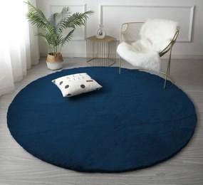 TZ Tmavomodrý okrúhly koberec Rabbit Rozmer: 90