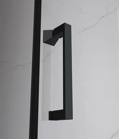 BPS-koupelny Obdĺžnikový sprchový kút KZ103A BL 100x80 čierny/transparent + vanička ST03A BL čierna