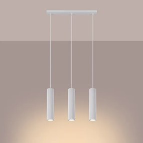 Sollux SL.1537 - Luster na lanku KARBON 3xGU10/10W/230V biela