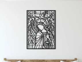 drevko Drevený obraz Anjel Rozmer obrazu: 44,5 x 33 cm, Farba dekorácie: Čierna