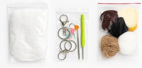 4-dielna háčkovacia sada so zvieratkami pre začiatočníkov