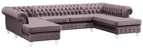 PROXIMA.store - Luxusná sedačka CHESTERFIELD LONG U FARBA NÔH: čierna, DRUH LÁTKY: TORRE - 17, FARBA OZDOBNÝCH ŠPENDLÍKOV: barok