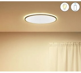 WiZ - LED Stmievateľné stropné svietidlo SUPERSLIM LED/22W/230V čierna Wi-Fi