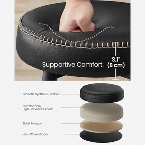 Kolekcia EKHO – Súprava barových stoličiek 2 ks, čierna farba