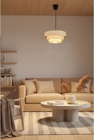 Brilagi - Luster na lanku LUNETA 1xE27/60W/230V priemer 40 cm krémová/zlatá