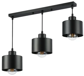 MAXLED Luster na lanku 3xE27/35W/230V čierna MX0240