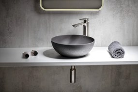 Sapho Sapho, FORMIGO betónové umývadlo na dosku, priemer 39cm, antracitová, FG316