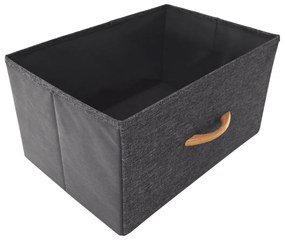 Komoda PALMERA s látkovými zásuvkami, čierna