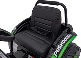 Ramiz Detský bager-traktor na batérie zelený + pohyblivé rameno s lyžicou + diaľkové ovládanie + pomalý štart + FM rádio + LED