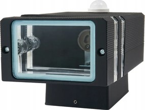 BERGE LED vonkajšie svietidlo INEZ čierne PIR - 1 x GU10 - 230V