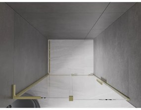 Mexen Velar L, posuvné sprchové dvere do otvoru 110 cm, 8mm číre sklo, zlatá matná, 871-110-003-01-55