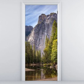 Fototapeta na dvere - Pod Yosemite skalou (95x205cm)