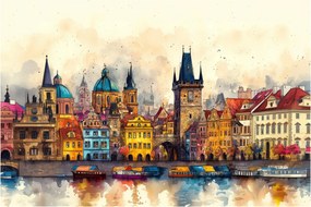 Obraz - Jeseň v maľovanom meste (90x60 cm)