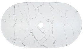 COMAD UN-LENA-MW17 - Umývadlo na dosku LENA 61,5x36 cm keramika/matná biela