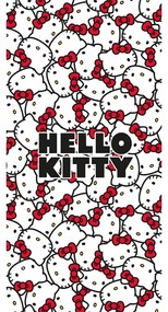 Červená/biela bavlnená detská osuška 70x140 cm Hello Kitty – Jerry Fabrics
