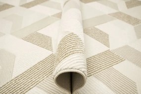 Koberec Kenitra G242A geometrický / trojuholníky, krémový / béžový
