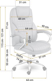 Kancelárska stolička Sofotel Batory 240801 - sivá