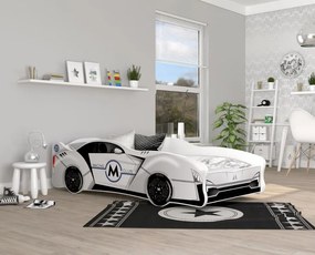 Detská posteľ auto SCOTT 160x80 cm - biela (19)