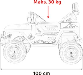 Ramiz Elektrické autíčko Toyota FJ Cruiser čierne terénne + ovládač