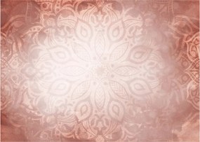 Sklenený obraz - Ružová mandala (70x50 cm)