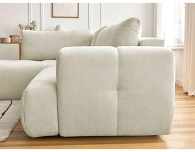 Béžová rozkladacia/s úložným priestorom rohová pohovka (ľavý roh/do L) Fuji – Bobochic Paris