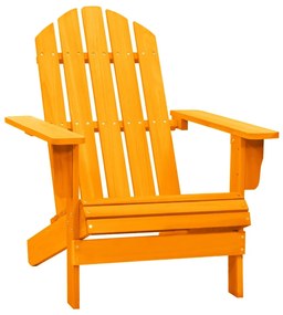 vidaXL Záhradná stolička Adirondack jedľový masív oranžová