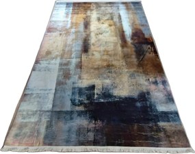 Moderný koberec VELVET WL087 – sivá, hnedá, modrá Rozmer: 50x80 cm