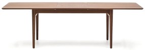 Rozkladací jedálenský stôl s prídavnou doskou v dekore orecha 100x200 cm Elan – Kave Home