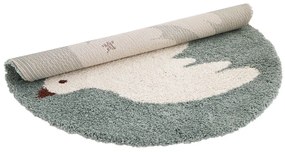 Svetlozelený detský koberec ø120 cm Bohemian Bird Aqua – Nattiot