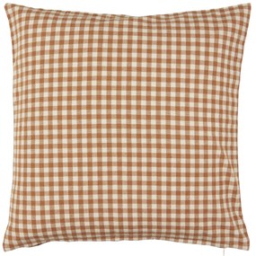 Ib Laursen Poťah na vankúš Luca Brown Small Checks 50 x 50 cm