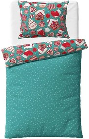 Vianočné posteľné obliečky - motív Perníčková show - 100% bavlna renforcé - 70 x 90 cm + 140 x 200 cm