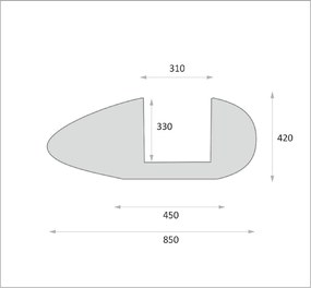 Interiérový kvetináč VELA, výška 85 cm, sivý, outlet