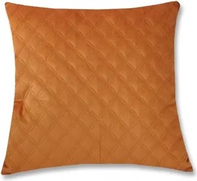 Dekoračný vankúš Christene 45x45 cm, oranžový s kosoštvorcami%