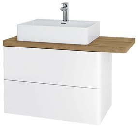 Mereo Siena, kúpeľňová skrinka s umývadlom z liateho mramoru 101 cm, biela lesk, MER-CN412M1