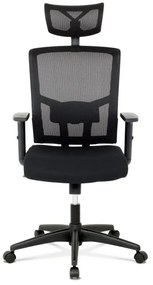 Kancelárska stolička s podhlavníkom čierna