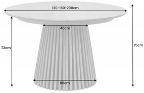 Rozťahovací jedálenský stôl Wadeline 120-160-200 cm tmavý dub