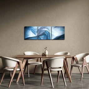 Obraz abstrakcie (s hodinami) (90x30 cm)