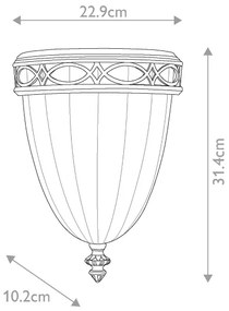 Feiss - Nástenné svietidlo DRAWING ROOM 1xE27/60W/230V bronz
