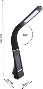 LED Stmievateľná stolná lampa s displejom GALA 1xLED/6W/230V