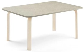 Stôl ELTON, 1200x700x530 mm, linoleum - šedá, breza
