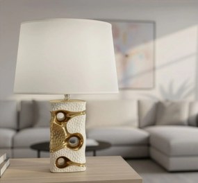 Stolná lampa Florida 43,5 cm bielo-zlatá