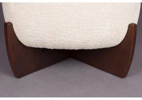 Béžová podnožka z textílie buklé Emilius – Dutchbone