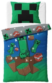 Detské obliečky Minecraft Creeper Explode, 140 x 200 cm, 70 x 90 cm