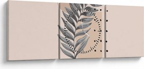 Obraz - Ilustrovaný list N⁰2 (s hodinami) (90x30 cm)