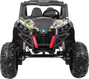 Ramiz Elektrická bugina SuperStar pre deti maskáčová + MP4 + pohon 4x4 + diaľkové ovládanie + batožinový priestor + LED + zámok dverí