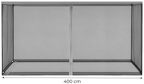 Moskytiéra do záhradného pavilónu 3x4 m s oknami a zipsami, MultiGarden